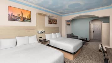 Individually decorated, individually furnished, desk, laptop workspace