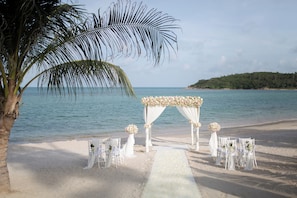 Outdoor wedding area