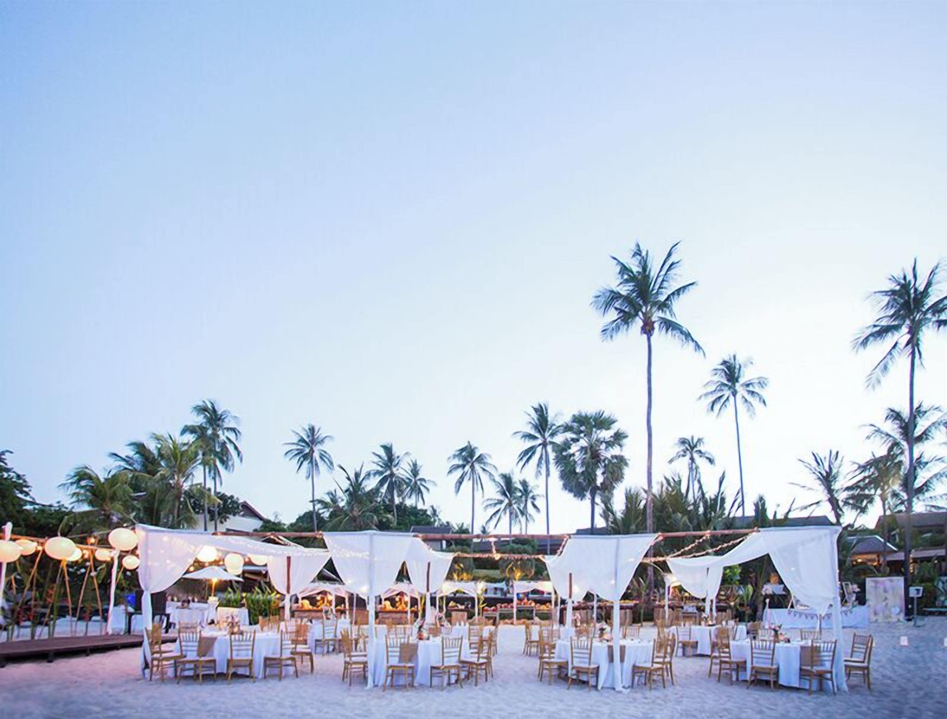 outdoor wedding area