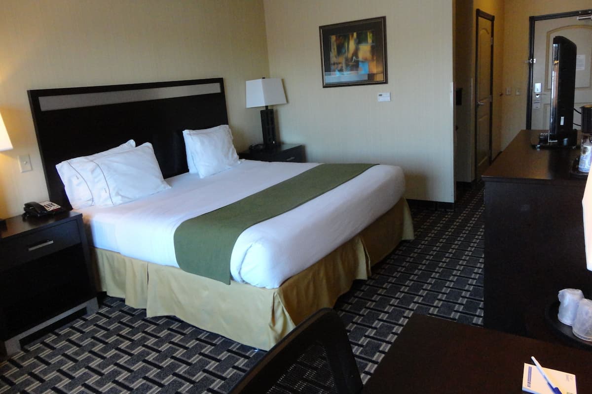 Standard Room, 1 King Bed, Accessible (Mobility Roll-In Shower) | In-room safe, desk, iron/ironing board, free cribs/infant beds