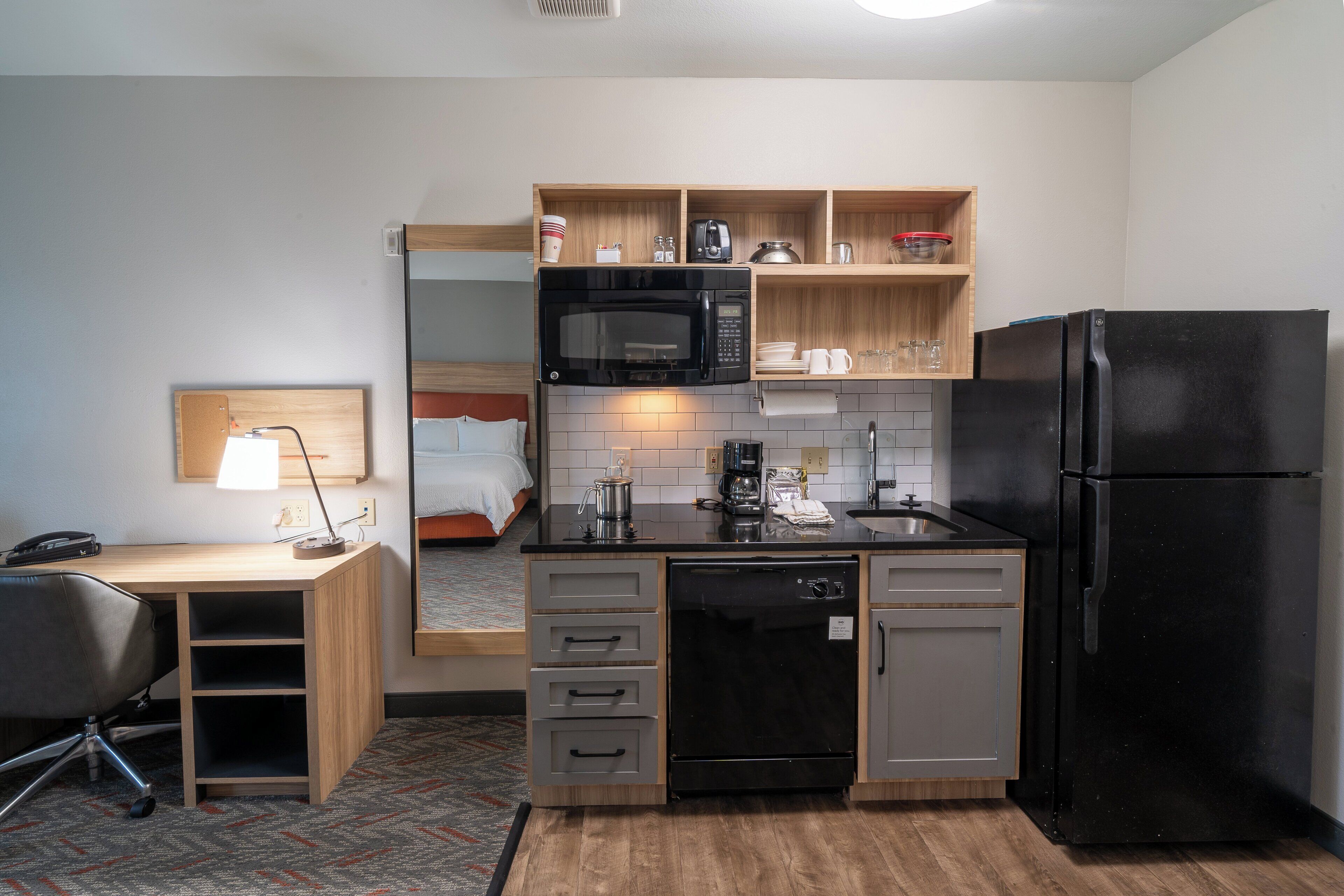 studio suite, 2 double beds | 1 bedroom, desk, blackout curtains, iron/ironing board