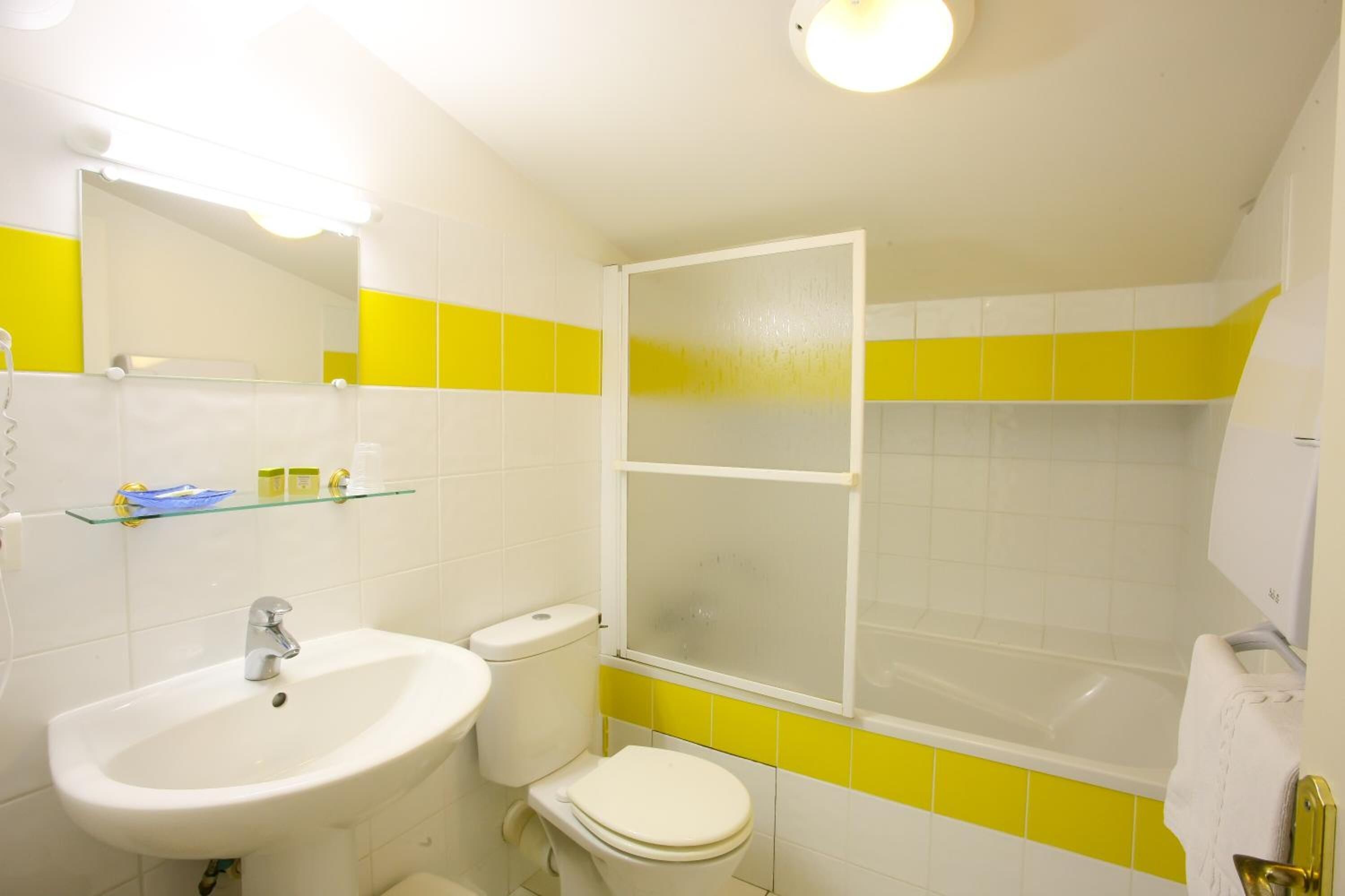 free toiletries, hair dryer, towels