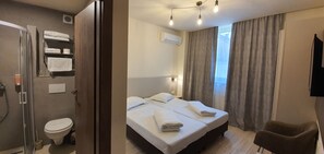 Minibar, desk, blackout curtains, soundproofing