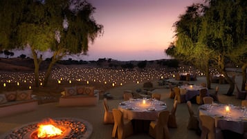 Outdoor banquet area