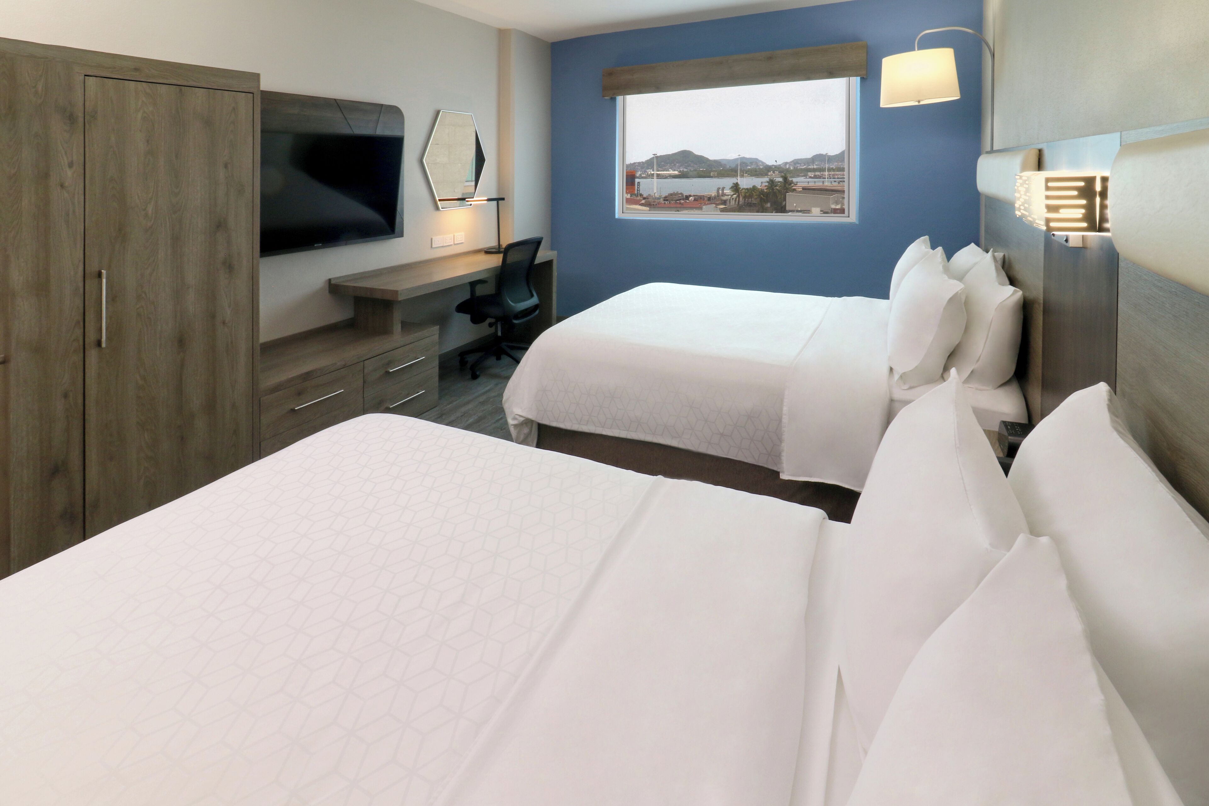 Standard Room, 2 Queen Beds | Down comforters, Select Comfort beds, in-room safe, desk