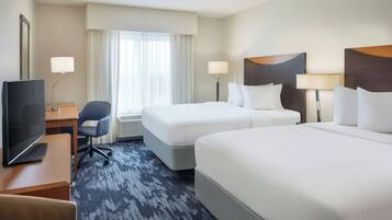 Room, 2 Queen Beds | Premium bedding, desk, laptop workspace, blackout drapes