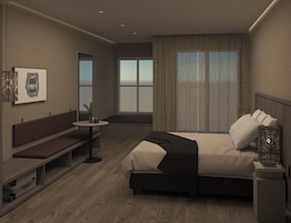 Junior-stúdíósvíta | Rúmföt af bestu gerð, sérhannaðar innréttingar, sérvalin húsgögn