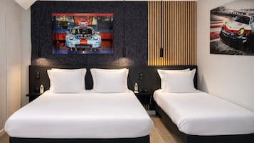 Premium bedding, memory foam beds, in-room safe, desk