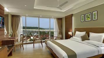 Premium bedding, Select Comfort beds, desk, iron/ironing board
