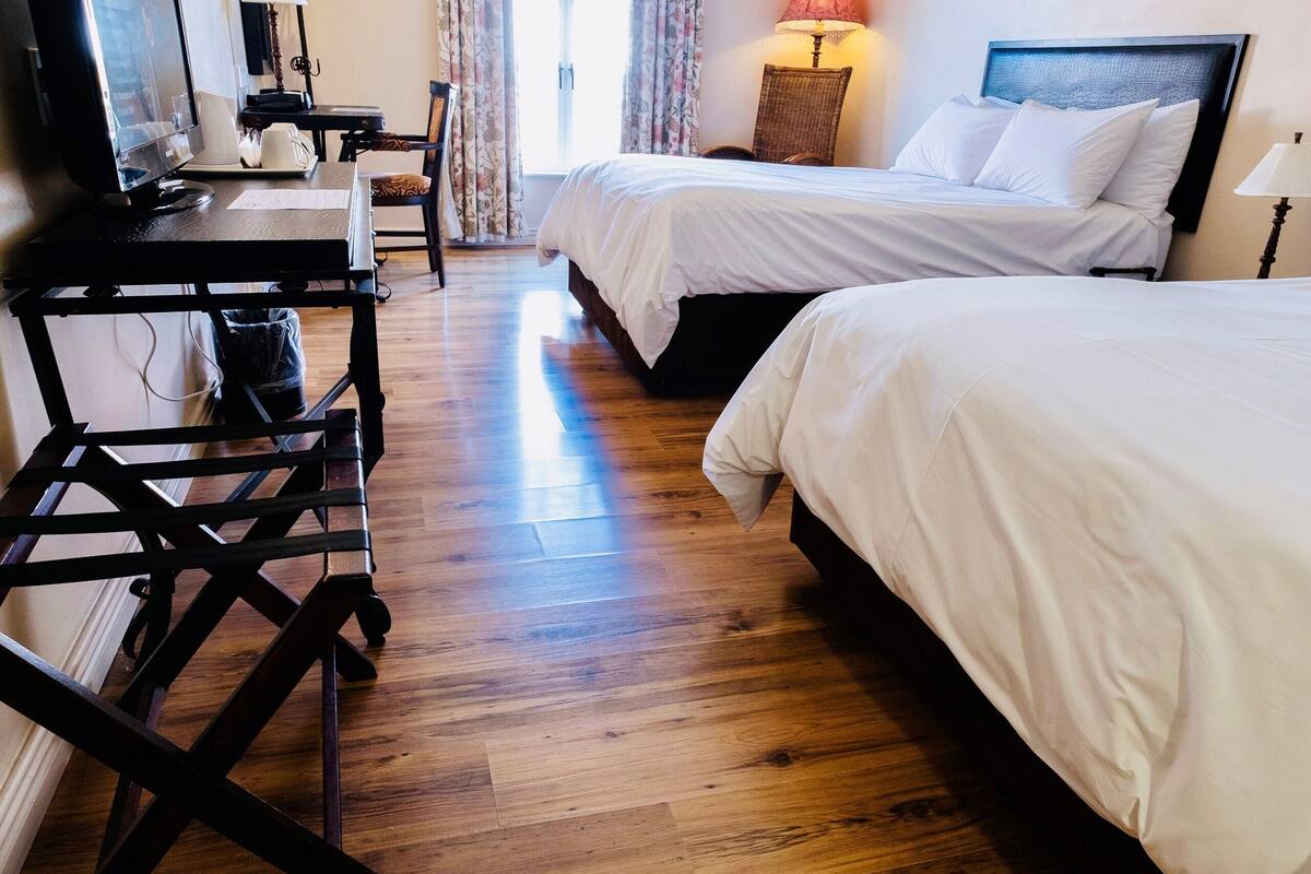 room, 2 double beds | premium bedding, down duvets, select comfort beds, in-room safe