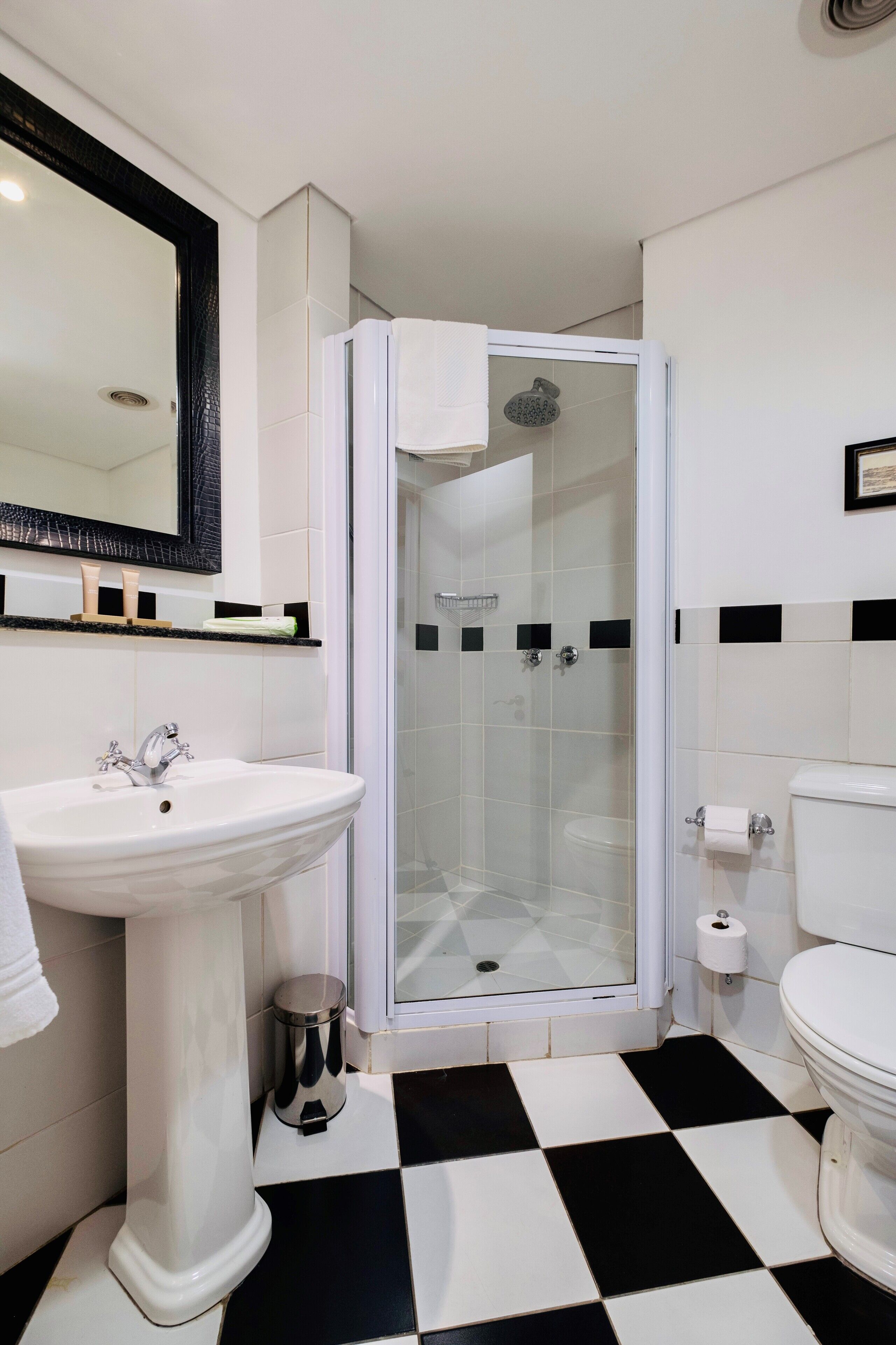 free toiletries, hair dryer, towels, soap