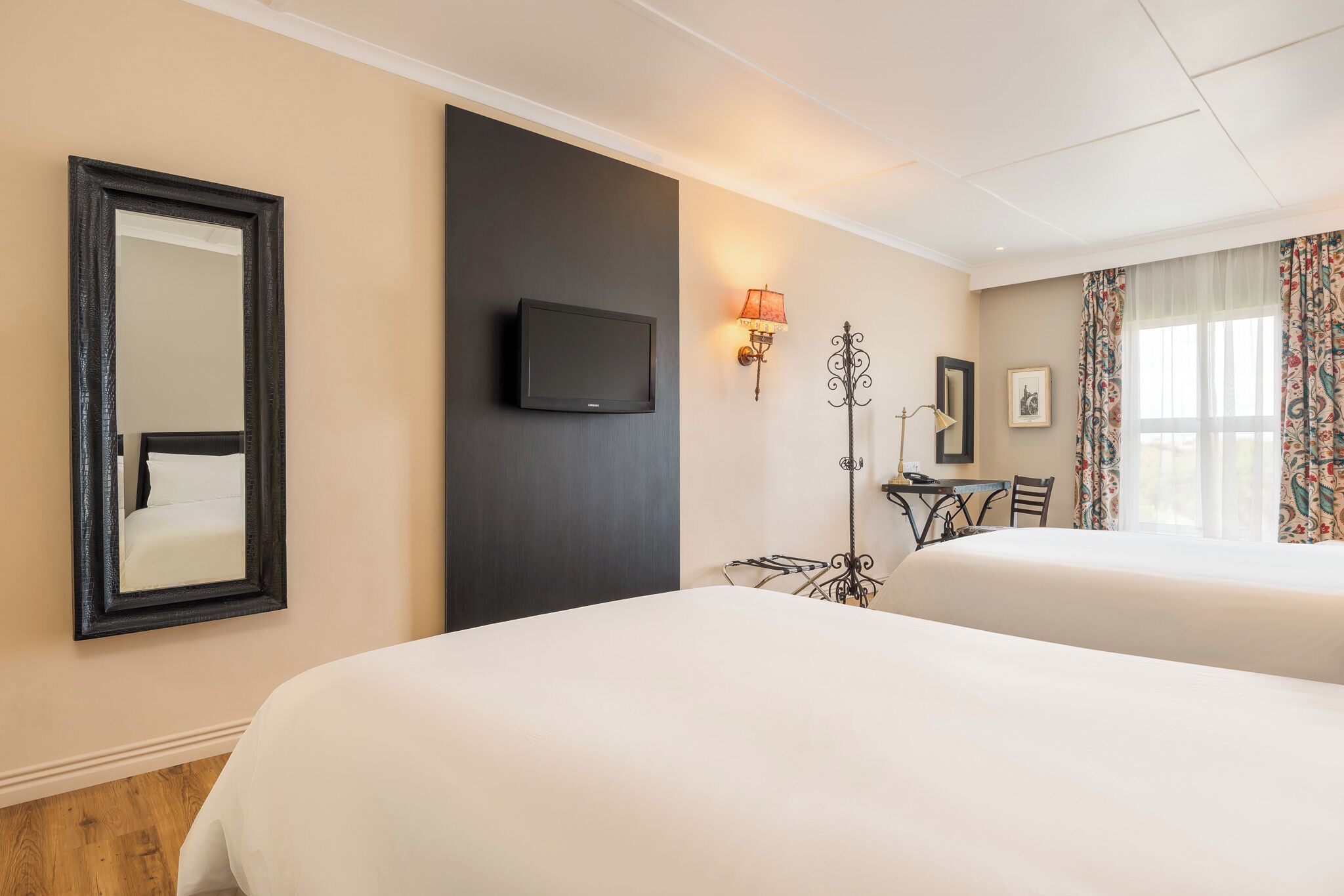 Premium bedding, down comforters, Select Comfort beds, in-room safe