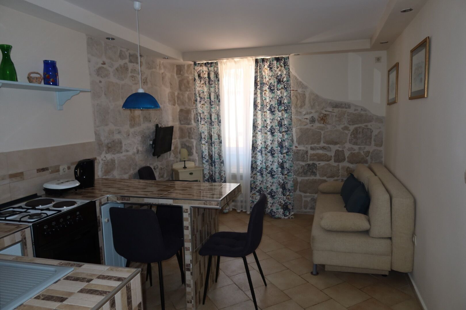 apartment, two-bedroom with balcony | living area | lcd tv