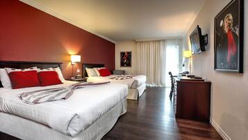 Deluxe Room, 2 Queen Beds, Non Smoking, Ground Floor | Premium bedding, pillowtop beds, desk, blackout drapes