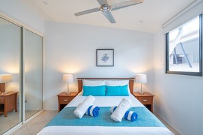 In-room safe, iron/ironing board, bed sheets - Saltwater Luxury Apartments (Port Douglas)