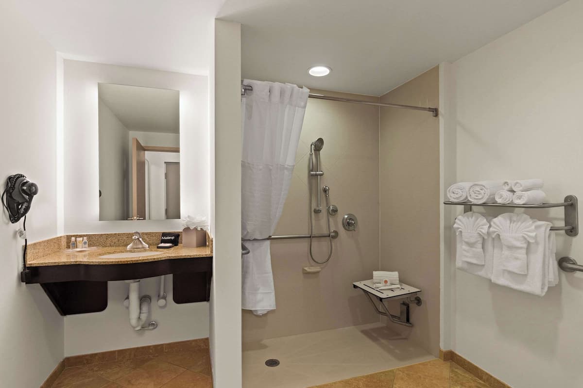 suite, multiple beds, non smoking | desk, laptop workspace, blackout curtains, iron/ironing board