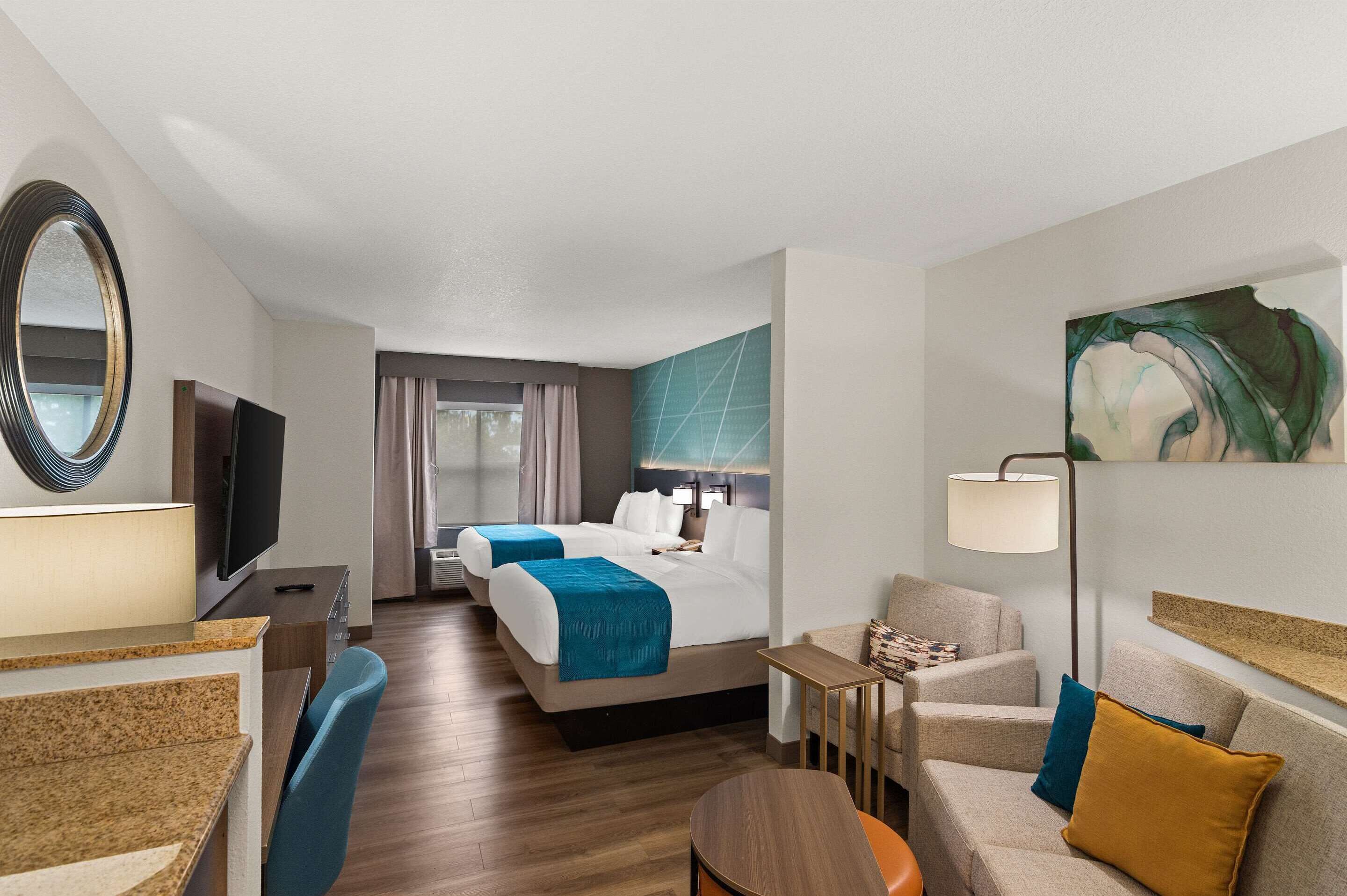 Suite, Non Smoking | Desk, laptop workspace, blackout curtains, iron/ironing board