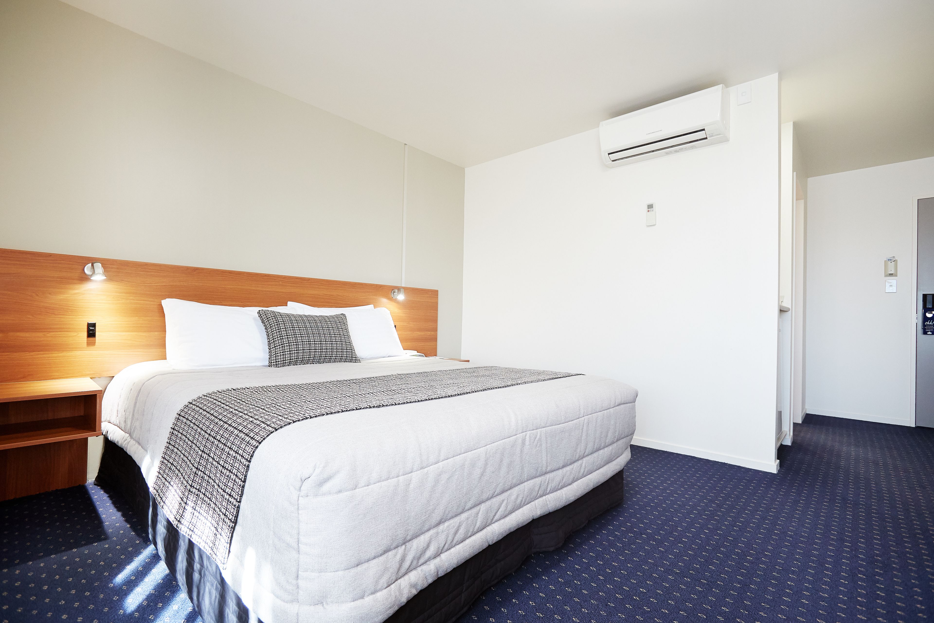 deluxe studio | desk, blackout curtains, soundproofing, iron/ironing board