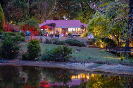 Se sirven desayunos y cocina local e internacional, con vista al jardín . Forest Lodge Resort