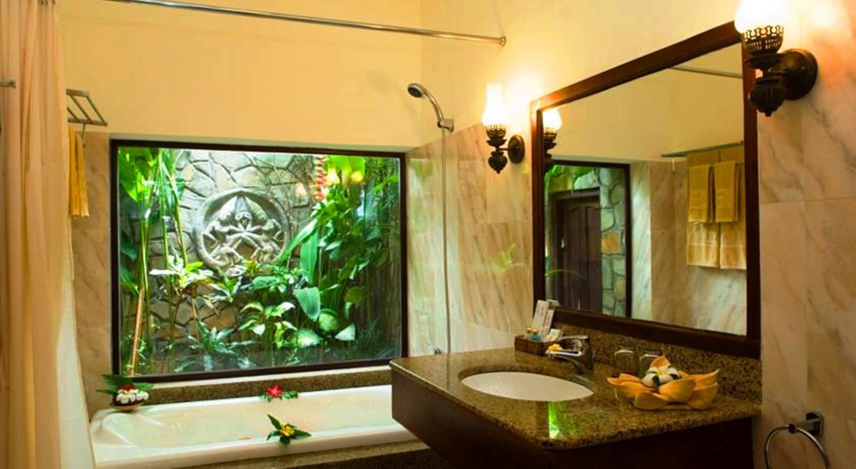 shower, free toiletries, hair dryer, bathrobes