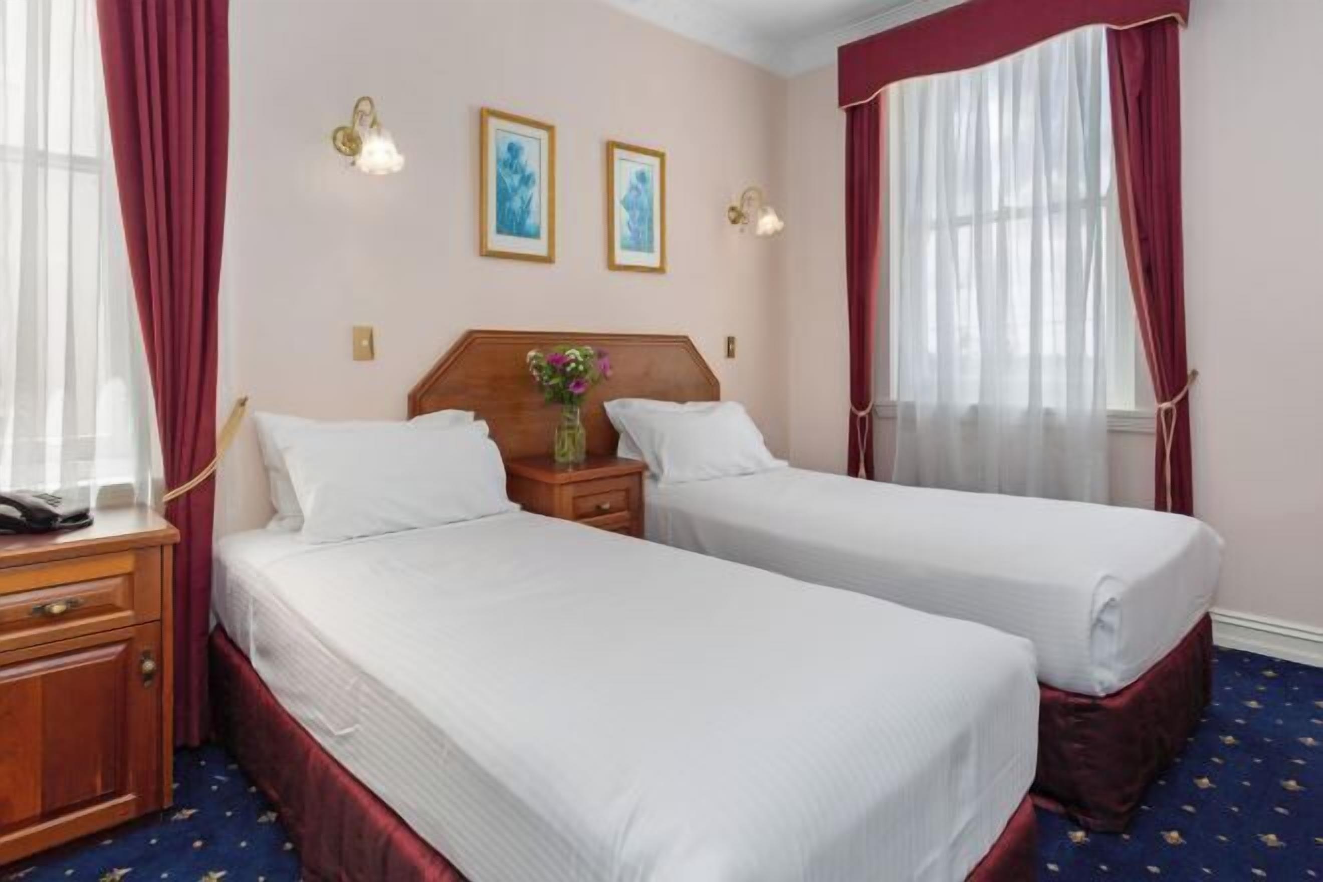 Desk, free WiFi, bed sheets