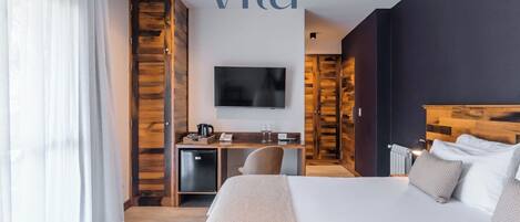 Quarto casal júnior | 1 quarto, roupas de cama premium, frigobar, cofres nos quartos