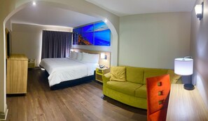 Suite estudio, 1 cama King size, para no fumadores | Tabla de planchar con plancha, cunas gratuitas y camas extra 