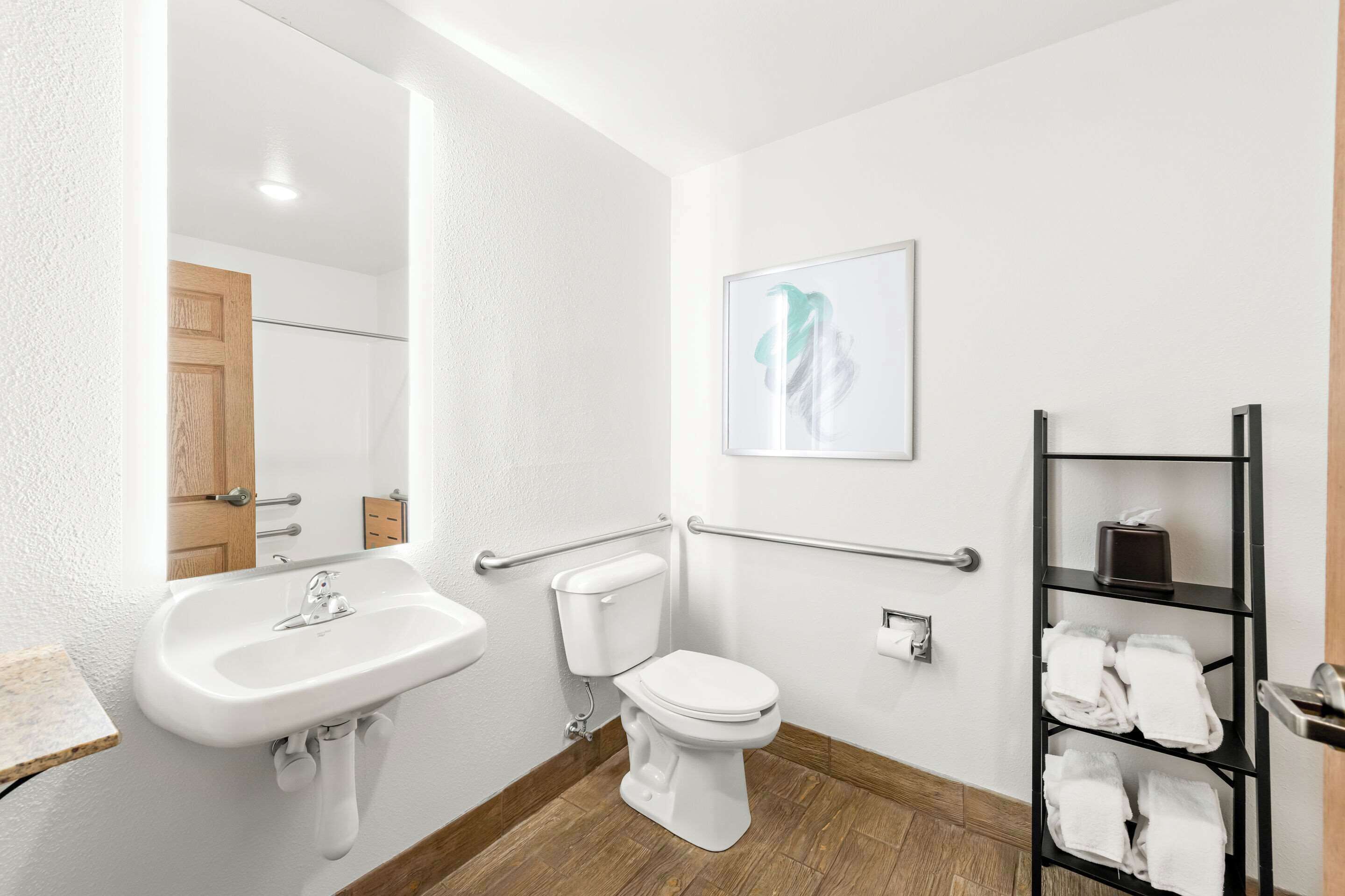 room, 2 queen beds, accessible, non smoking | desk, laptop workspace, iron/ironing board, free cots/infant beds