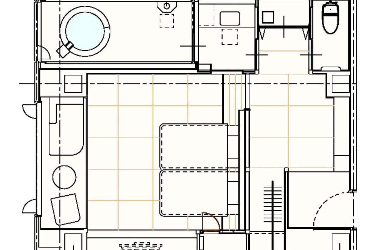 Modern Twin Room with Private Onsen, 45 sqm, Up to 2 Guests, Non Smoking