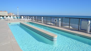 2 outdoor pools, sun loungers