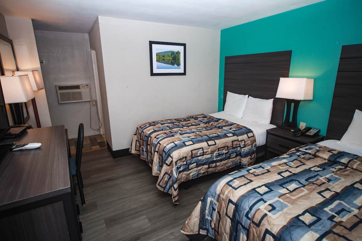 Room, 2 Double Beds, Smoking | Desk, iron/ironing board (on request), WiFi (free), alarm clocks