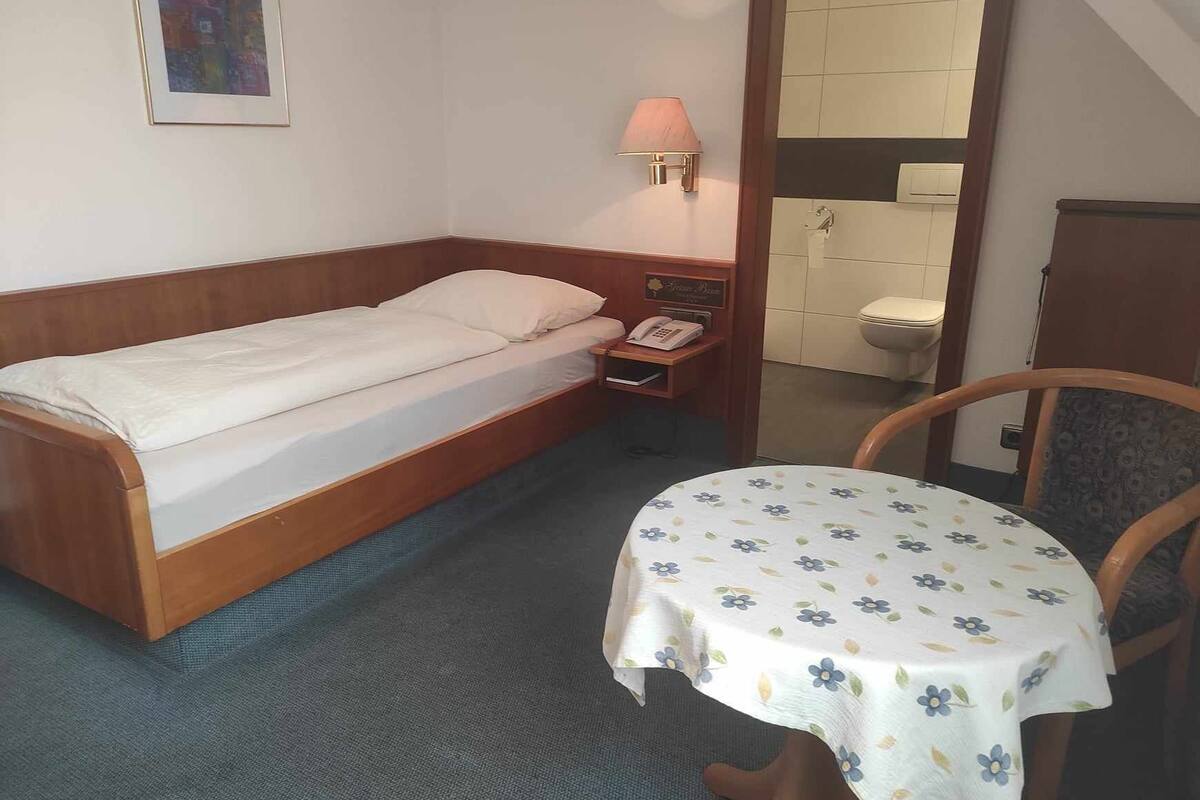 single room | bathroom | shower, hair dryer, towels