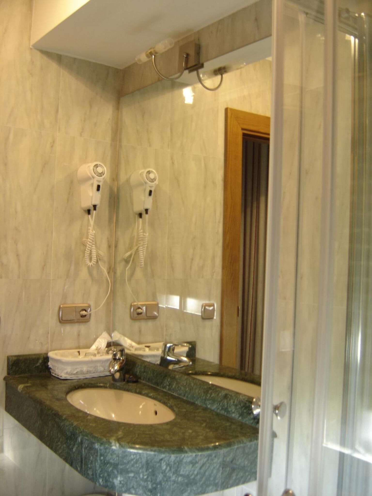 double room | bathroom | hair dryer, towels