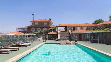 Indoor pool, seasonal outdoor pool, pool loungers