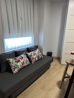 Business Apartment | Living area | 22-inch plasma TV with digital channels, TV