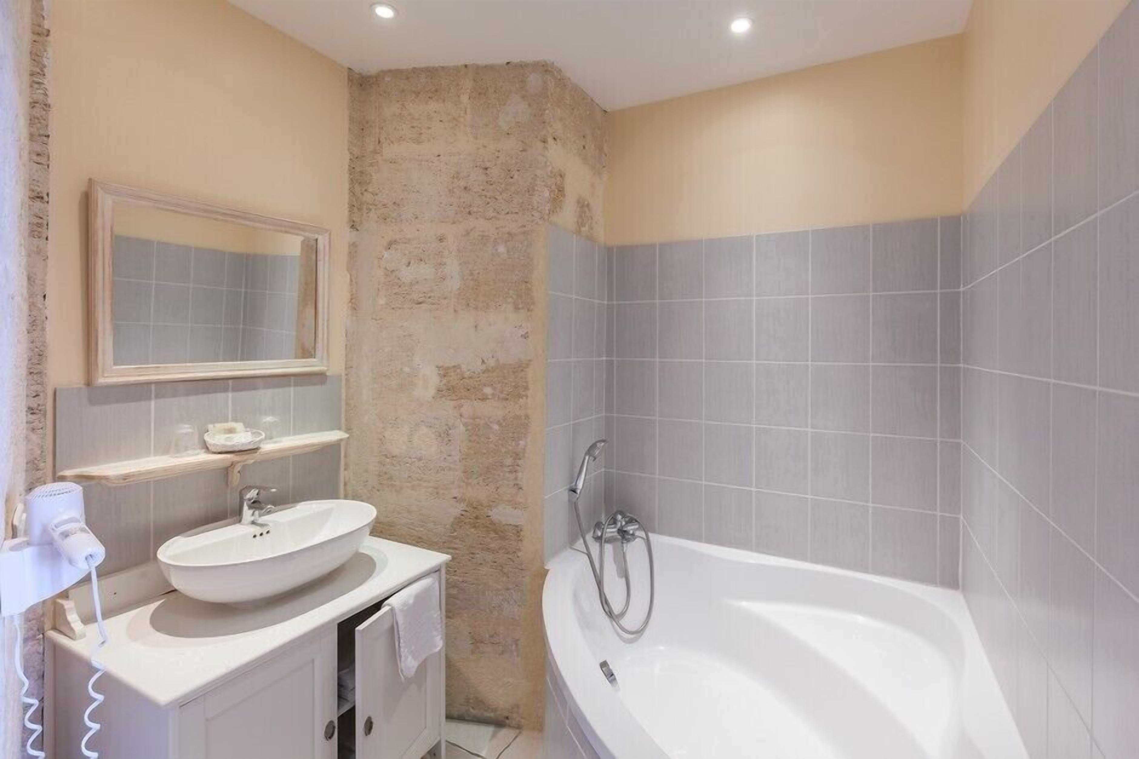 double room | bathroom | hair dryer, towels