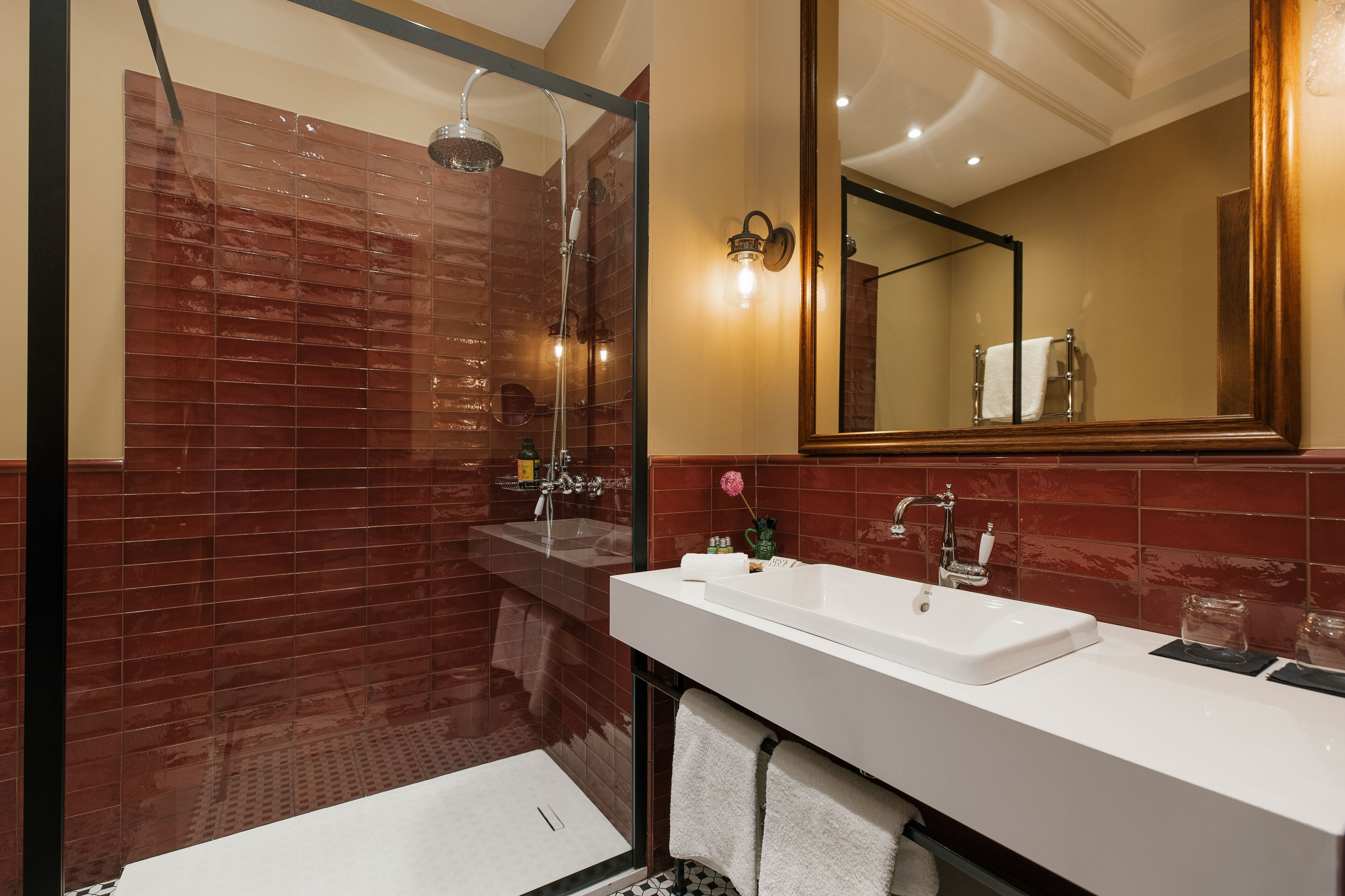 presidential suite | bathroom | combined shower/bathtub, designer toiletries, hair dryer, dressing gowns
