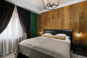 Egyptian cotton sheets, premium bedding, memory-foam beds, minibar