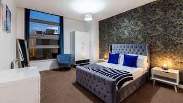 Premium bedding, individually decorated, individually furnished, desk