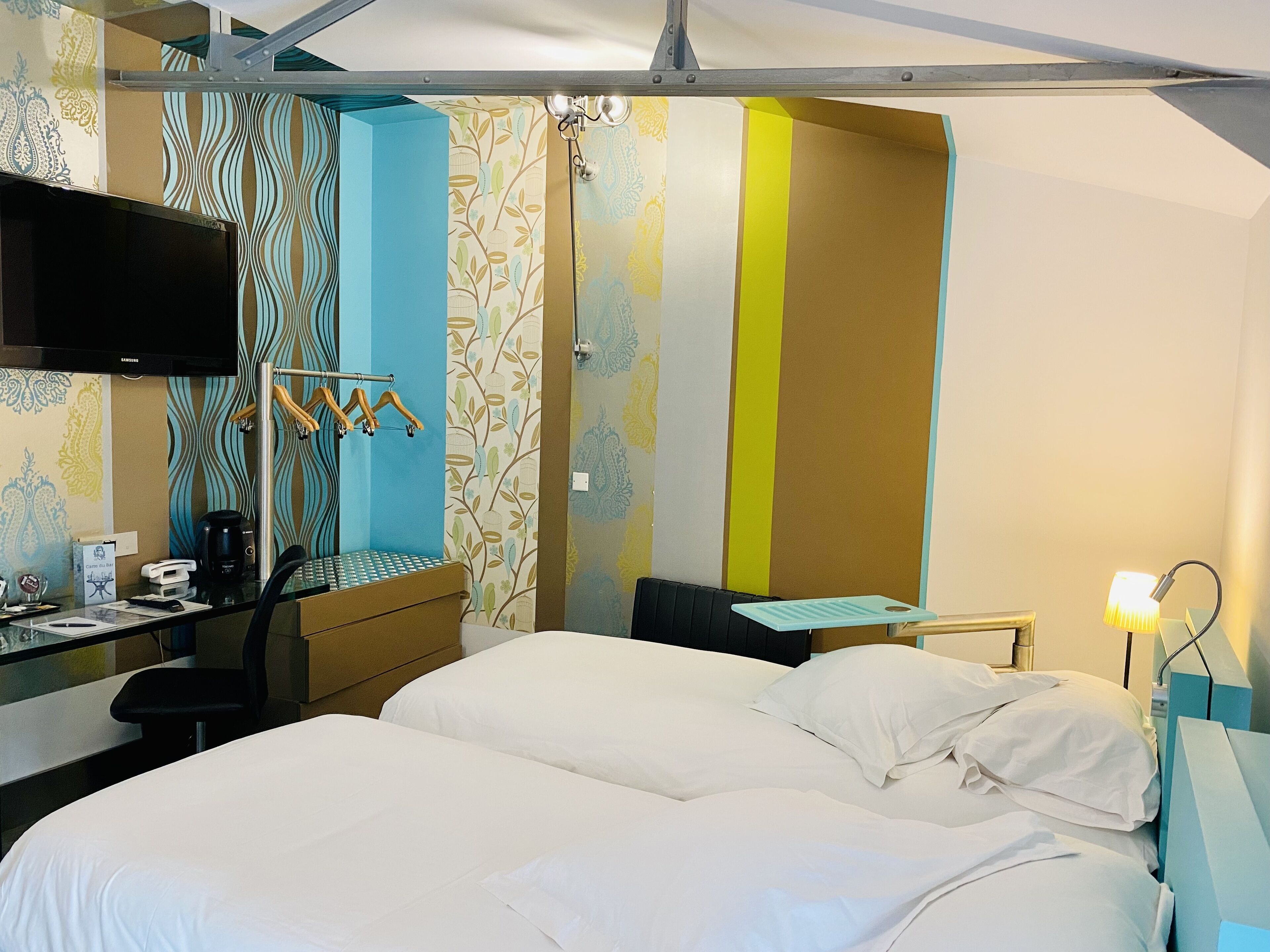 superior double room (poème) | in-room safe, individually decorated, desk, iron/ironing board