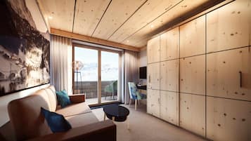 Kahden hengen deluxe-huone, parveke (New 2021/22) | Oleskelualue | Televisio