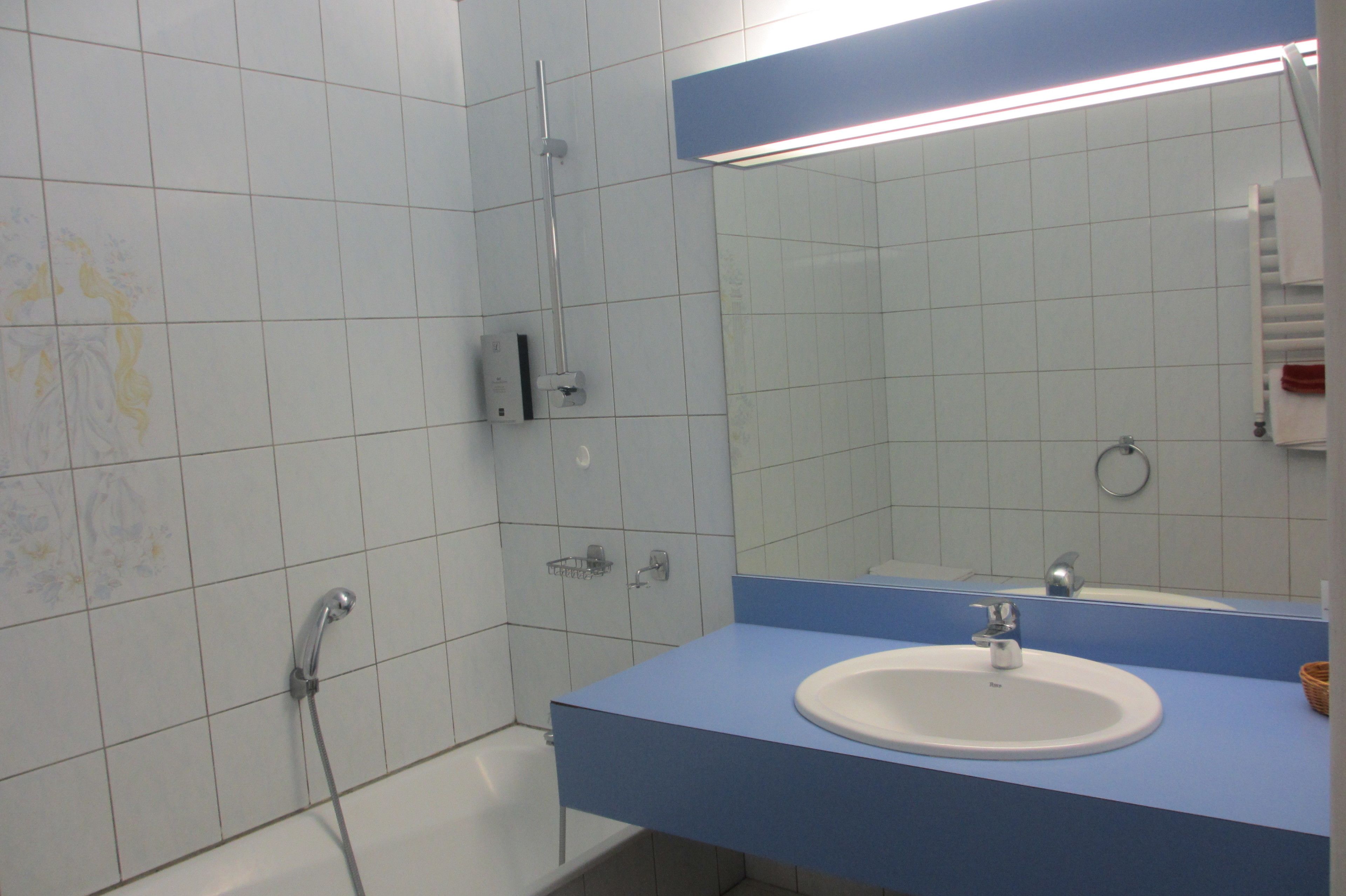 free toiletries, hair dryer, towels