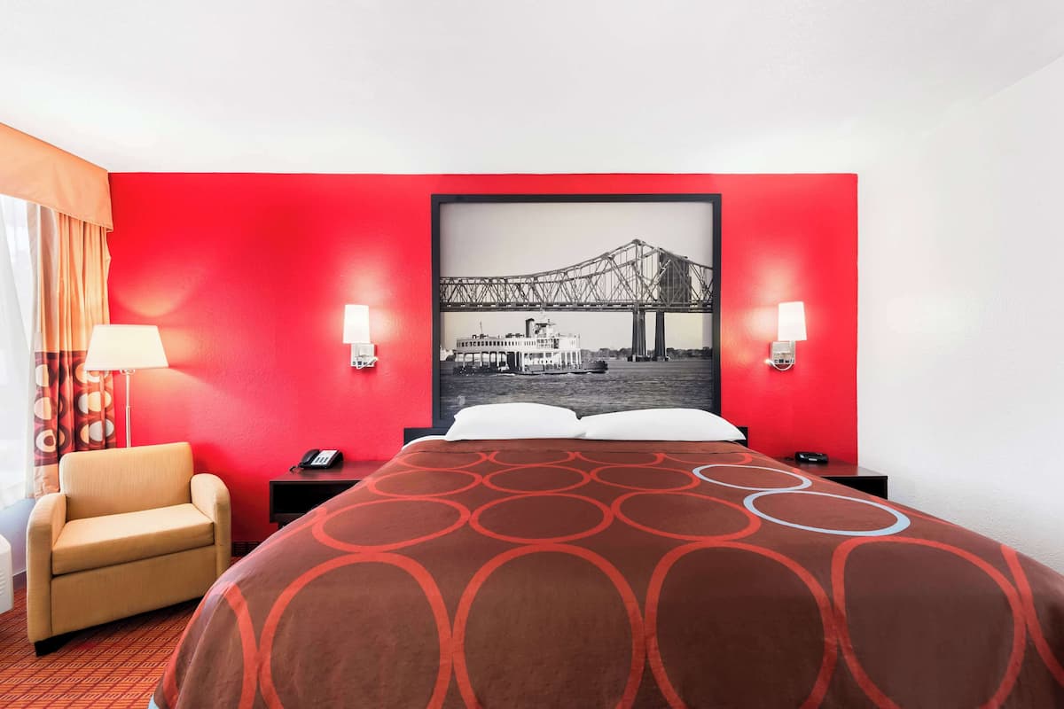 Habitación estándar, 1 cama de matrimonio grande, no fumadores | Escritorio, cortinas opacas, tabla de planchar con plancha