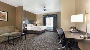 Suite, 1 King Bed, Accessible, Refrigerator & Microwave (with Sofabed) | Pillow-top beds, desk, iron/ironing board, free WiFi