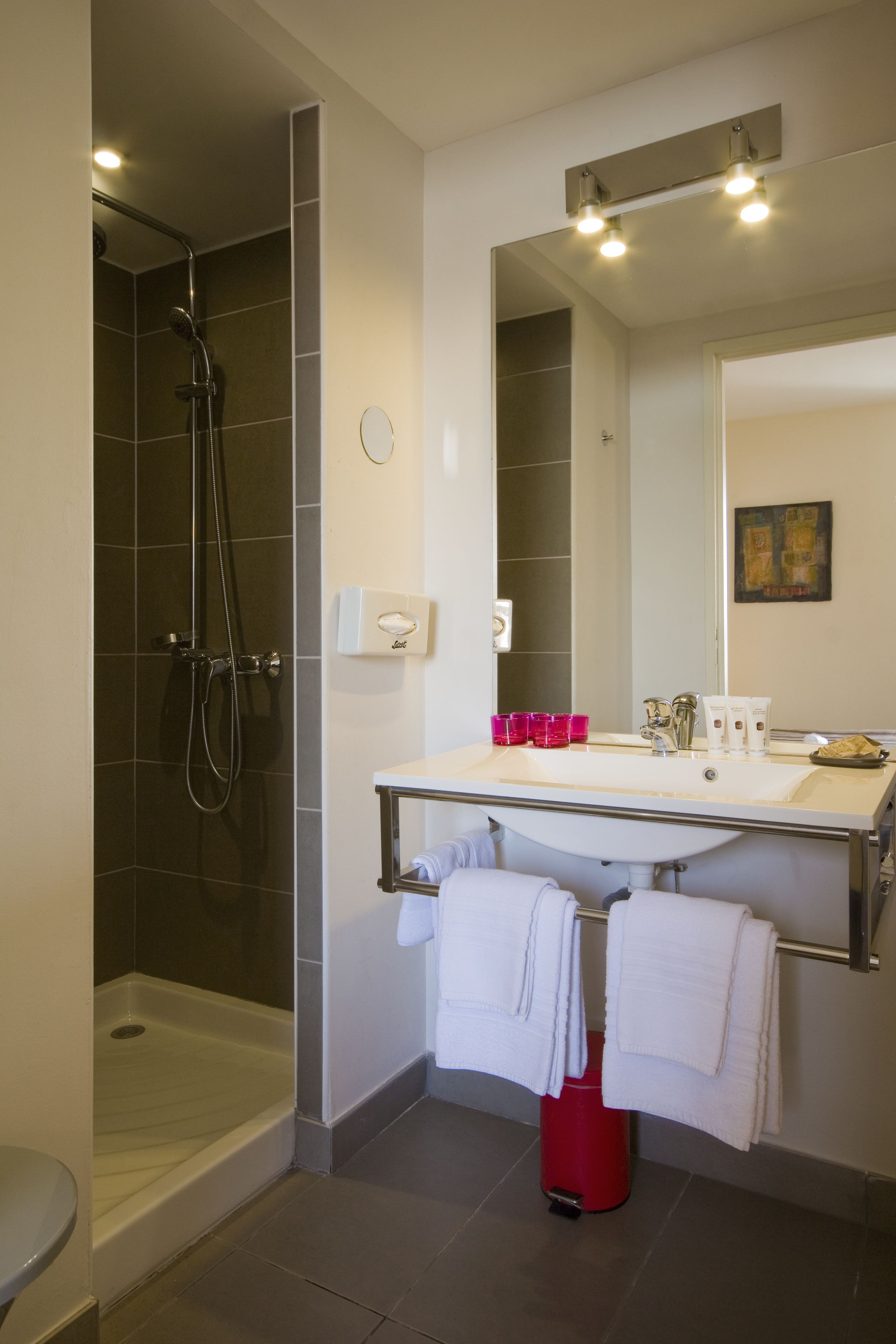 standard double room | bathroom | free toiletries, hair dryer, towels