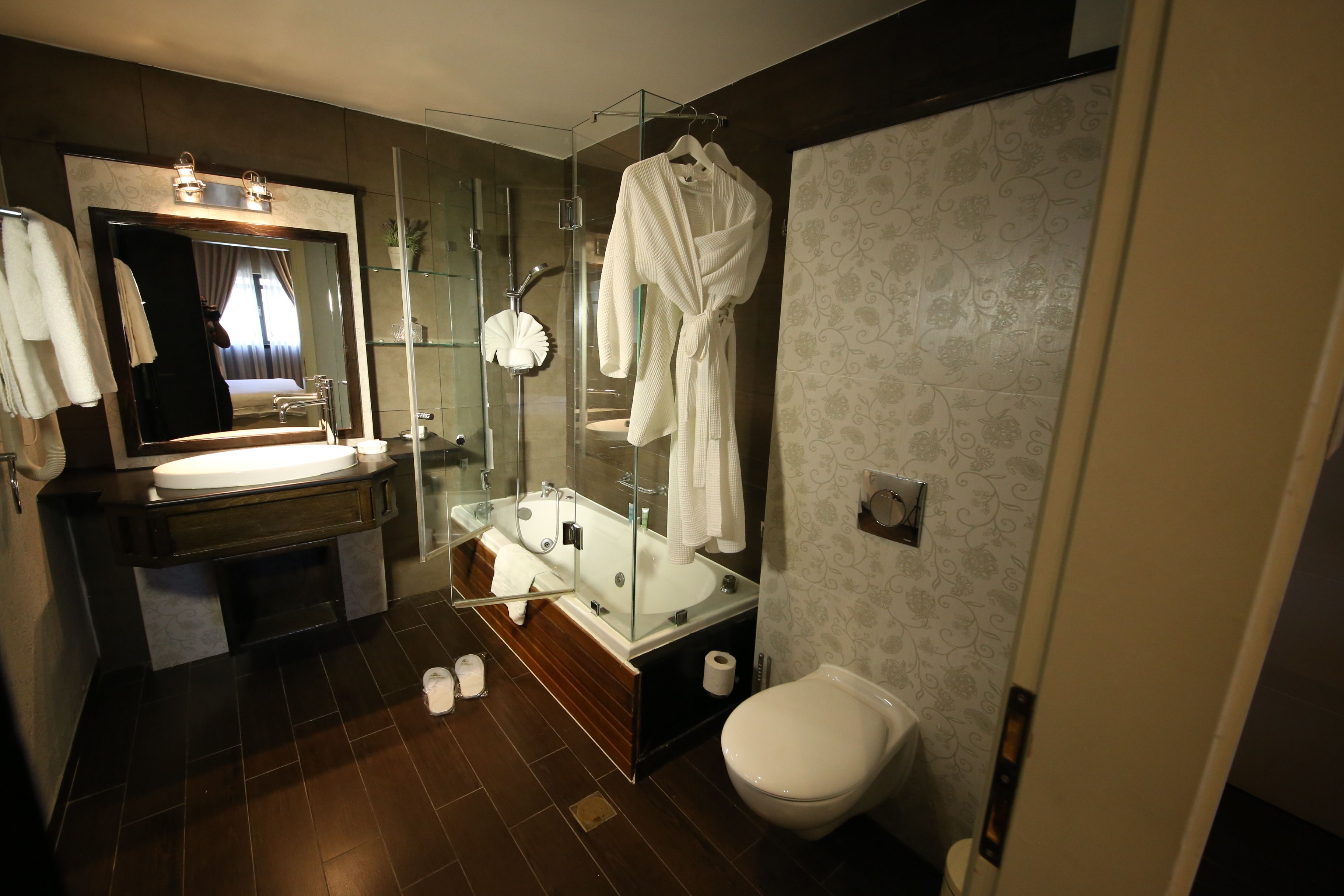 superior room | bathroom | hair dryer, dressing gowns, slippers, towels