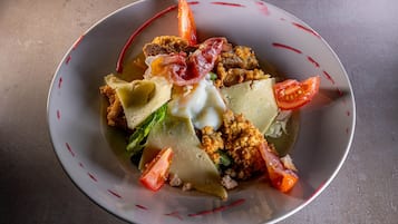 A plate of food with various ingredients.