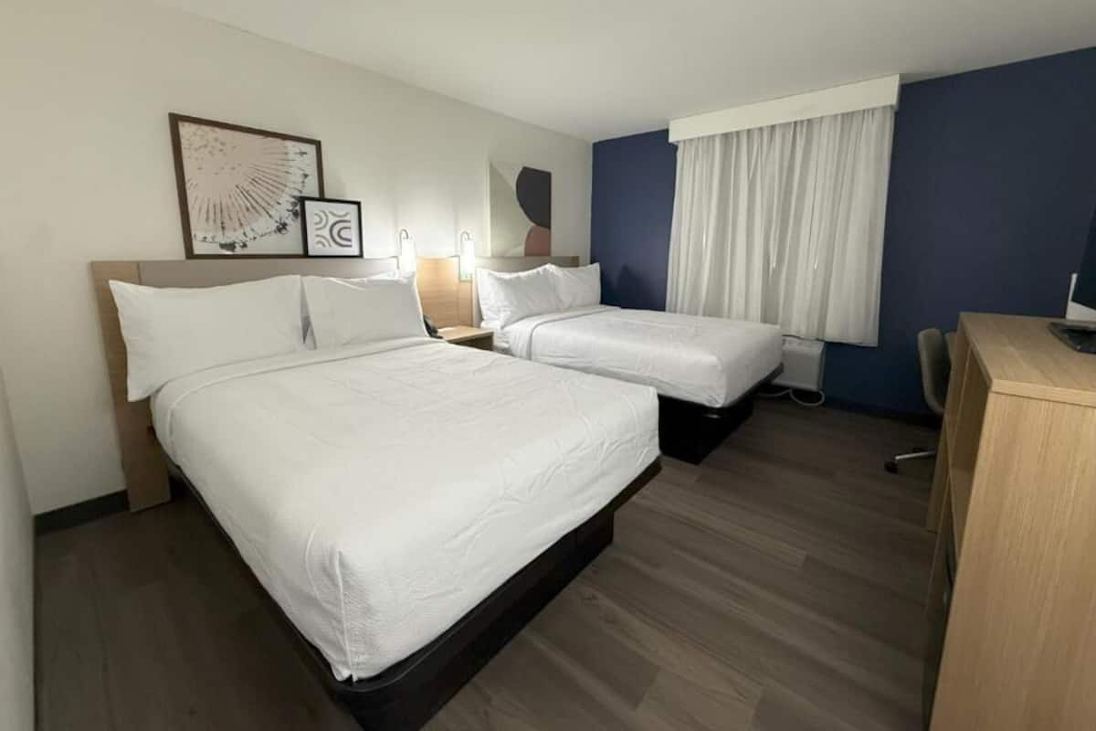 Room, 2 Double Beds | Desk, laptop workspace, iron/ironing board, free WiFi