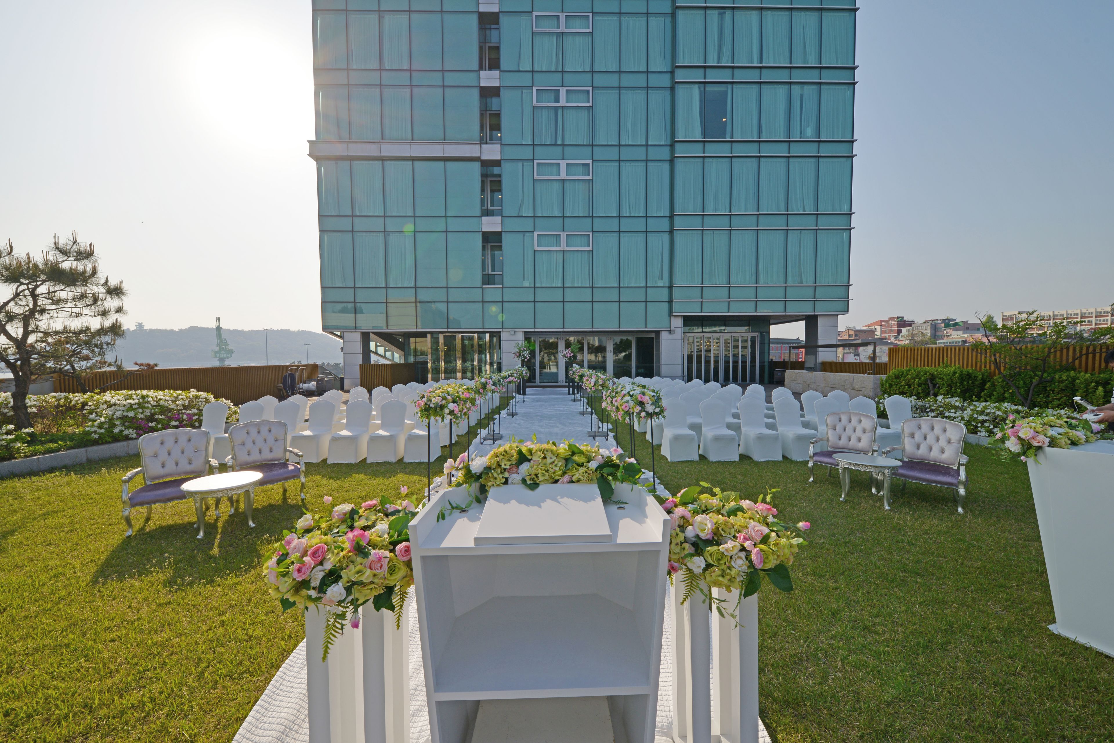 outdoor wedding area