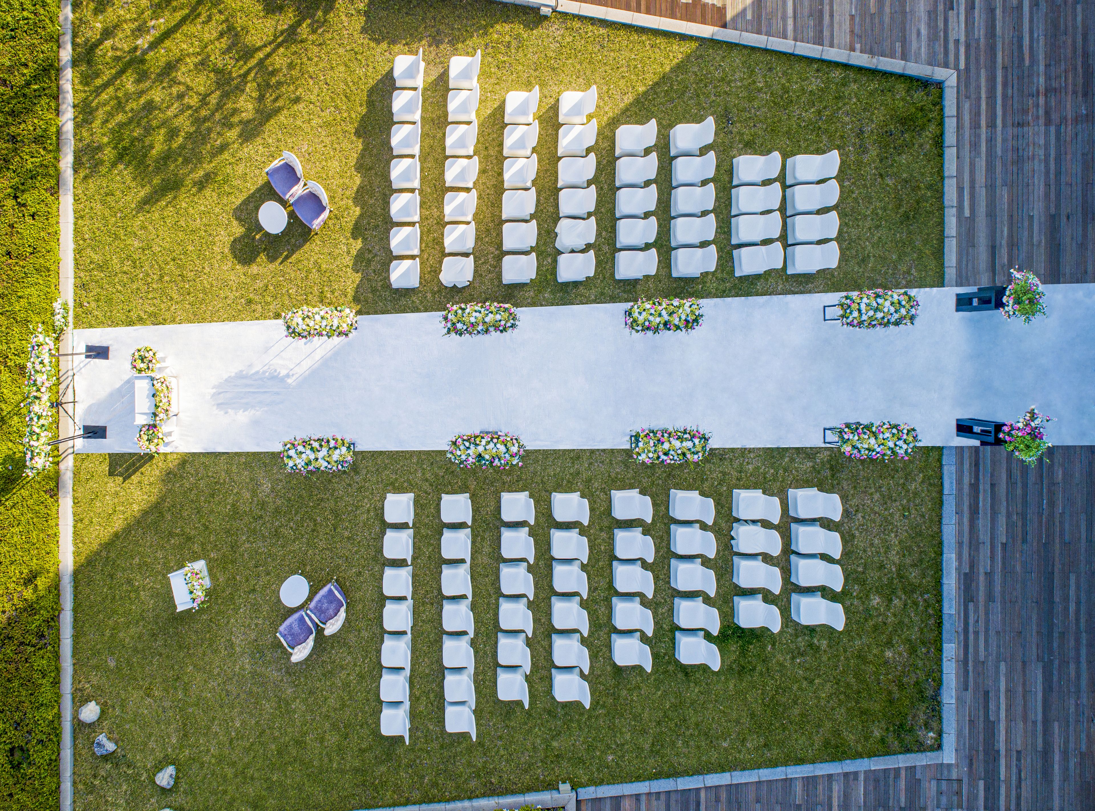 outdoor wedding area